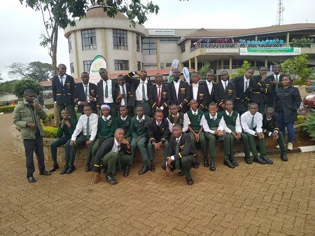 School Choir with their Patron and Assistant Patron in Nyeri